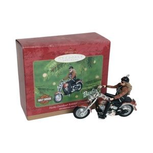 Hallmark Keepsake Ornament Barbie Doll Harley Davidson Motorcycle 2001 QXI8885
